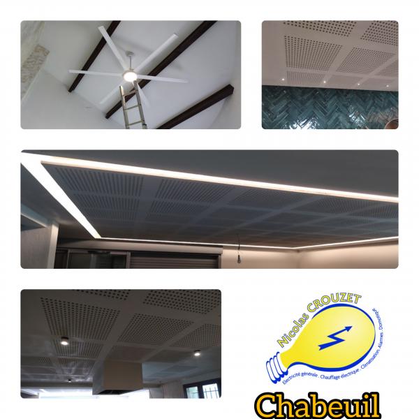 Réfection d'une cuisine avec éclairage et ventilateur_26120 Chabeuil