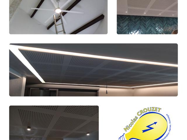 Réfection d'une cuisine avec éclairage et ventilateur_26120 Chabeuil